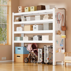 Home Balcony Storage Rack, Multi-Layer Warehouse Shelf, Kitchen Rack, Storage Rack Above Suitcase, High-Legged Iron Rack