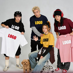 Customized T-Shirts, Work Clothes with Logo Printing, Short-Sleeved Class Uniforms, Custom-Made Advertising Cultural Shirts, Pure Cotton Work Clothes, DIY T-Shirts