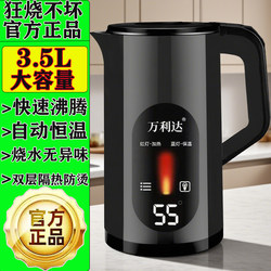 Wanlida Insulated Electric Kettle, Large Capacity Constant Temperature Electric Kettle, Household Insulated Kettle, Double-Layer Anti-Scalding Kettle