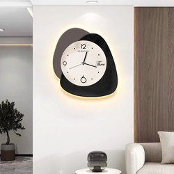 Card Yue Modern Minimalist Living Room Wall Clock Modern Dining Room Creative Wall-Mounted Clock Silent No-Drill Clock
