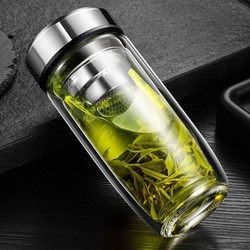 Shatter-Resistant Tempered Glass Tea Cup, Unbreakable Insulated Thermos Cup, Double-Layered Egg-Shaped Cup, Men's Tea Cup