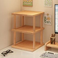 Simple Countertop Storage Rack, Small Cup Holder, Desktop Organizer, Office Desk Multi-Layer Bookshelf, Workstation
