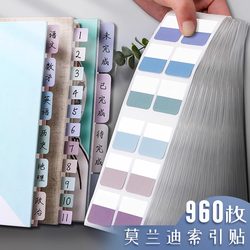 Index Tabs, Label Stickers, Sticky Notes, Small Strips for Students to Mark, Small Sticky Notes, Transparent, Writable, Paper, Colorful