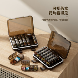 Japanese-Style Travel Large-Capacity Pill Box, Portable, Three Meals a Day, Seven Days a Week, Medicine Organizer, Carry-On Pill Dispenser