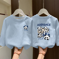 Boys' Autumn Cotton Cartoon Long-Sleeve T-Shirt, Spring and Autumn Season, for Older Children, Baby Casual Base Layer Top, Trendy