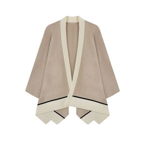 心若怀秋2023新款针织披肩女薄款外搭秋冬高级感轻奢斗篷短款外套