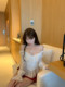 Lukira French ruffle long sleeve shirt for women one shoulder v-neck top lace shirt
