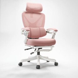 Okdo-W7 Ergonomic Chair for Girls, Home Seat, Computer Chair, Comfortable Long-Sitting Chair, Office Chair, Gaming Chair