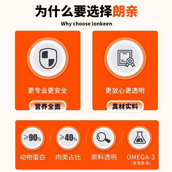 
Langqin full price freeze-dried cat food fish chicken fattening hair and gills into cat kittens full-stage cat staple food 5*0.5kg