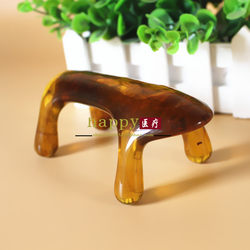 Japanese Resin Beeswax Gua Sha Board, Acupressure Stick, Muscle Massage Stick, Facial and Eye Gua Sha Meridian Pen, Head Comb, Body