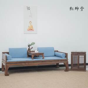 
New Chinese style black walnut Arhat bed Zen B&B furniture old elm resting meditation sofa Arhat couch free shipping