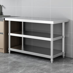 Stainless Steel Kitchen Storage Rack Gas Tank Stove Rack Cutting Board Table Kitchen Utensil Storage Cabinet Workbench Storage Rack