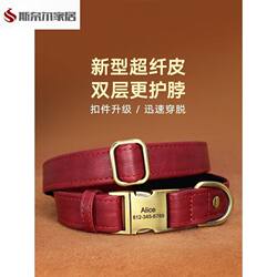 Pet Dog Collar, Teddy Small Dog Collar, Dog Tag with Engraving, Anti-Lost Leash, Golden Retriever Medium and Large Dog Collar