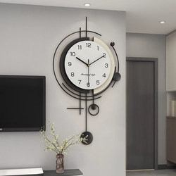 2025 New Modern Minimalist Stylish Light Luxury Internet-Famous Minimalist Clock Wall Clock Living Room High-End Wall-Mounted Clock