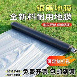 Agricultural Mulch Film, Black Thickened Silver-Black Dual-Color Orchard Reflective Film, Plastic Greenhouse Planting Weed Control and Insect Prevention Film, New Material