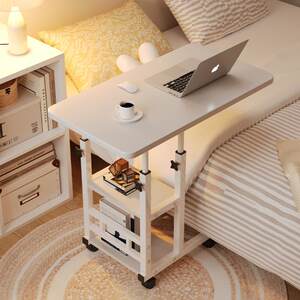 Mobile lifting bedside table, bedroom, home, student desk, lazy dormitory, bed table, laptop table