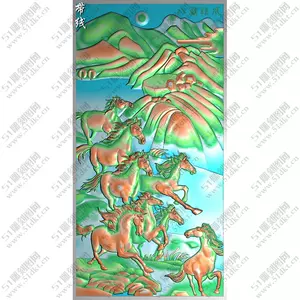 八駿全圖 屏風 屏風 八駿全図 小屏風 六曲 24㎝×46㎝ BK18｜Yahoo!フリマ（旧