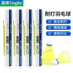 Tingbo Nylon Shuttlecock, Durable Nylon Badminton Shuttlecock, 3/6/12 Pack, Hard Fiber Head, for Competition and Training