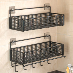 Wall-Mounted Kitchen Storage Rack, No-Drill Onion, Ginger, and Garlic Storage Basket, Household Hanging Kitchenware and Spice Rack, Vegetable Basket Organizer