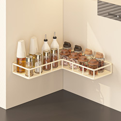 New Kitchen Corner Storage Rack, Wall-Mounted, No-Drill, Multi-Layer Organizer for Spices, Oil, Salt, and Various Small Gadgets