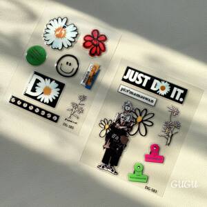 
South Korea G-Dragon Love Crown Daisy Jelly Sticker New Return GD Peripheral Account Phone Case Tablet Sticker