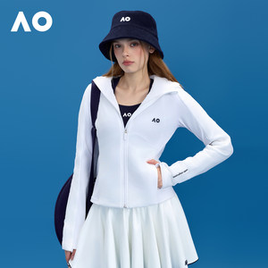 
AO Australian Open 26th Spring New Style Slim Fit Hooded Mid-Length Cotton Clothes Casual Sports Cotton Clothes Tennis Clothes for Women