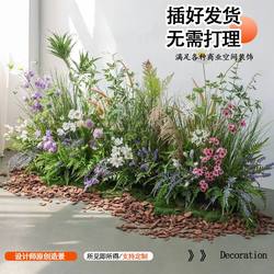 Artificial Green Plants and Flowers for Living Room Decoration, Green Plant Landscaping for Indoor and Outdoor Use, Simulated Courtyard and Pastoral Forest Scenery