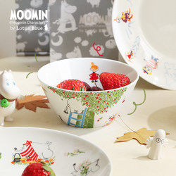 Moomin Officially Licensed Bowl Set Creative Noodle Bowl Cartoon Household High-Temperature Bone China New Model Housewarming Gift