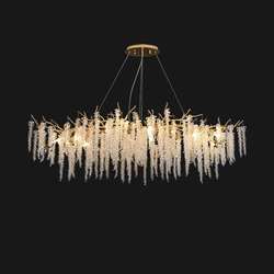 Light luxury restaurant chandelier crystal lamp new art creative living room American branch crystal source factory Zhongshan