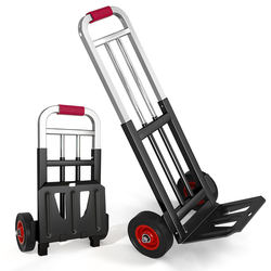 Hand-Pulled Cart, Folding Portable Trolley, Small Cart with High Load Capacity, Household Shopping Cart