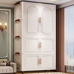 Simple Wardrobe for Adults and Children, Foldable, No Installation Required, Durable for Home Use, Baby Clothes Storage Cabinet, Thickened Plastic, Large Size