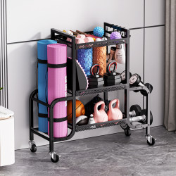 Fitness equipment storage rack dumbbell storage basket household sports equipment yoga mat storage rack gym storage rack