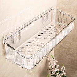Bathroom Storage Rack, No-Drill Wall-Mounted Shelf for Cosmetics in the Bathroom or Washroom