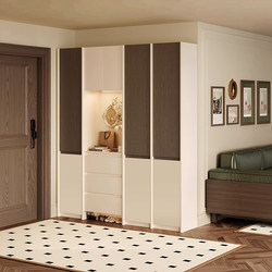 Solid Wood Mid-Century Style Entryway Cabinet, Shoe Cabinet, Integrated Vintage Living Room Partition Cabinet, Hall Cabinet, Storage Cabinet