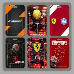 F1 Racing Team Peripheral Card Holder for Male Students, Campus Card, Bus Card, Work Id Card Holder, Doctor's Badge Card Holder