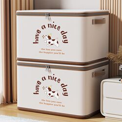 Large Capacity Clothing Storage Box, Extra-Large Household Storage Quilt Organizer, Wardrobe Layered Fabric Foldable Storage Box