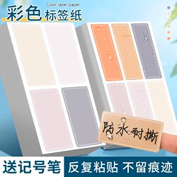 Colorful Label Stickers, Peel-Off Paper, Waterproof Self-Adhesive Labels, Handwritten Name Tags, Small Sticky Notes, Blank Product Labels, Food Stickers, Classification Markers, Index Stickers