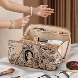 Japanese Light Luxury Cosmetic Bag for Women, Large Capacity, New Portable High-End Style, Popular Travel Makeup Bag