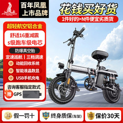 Phoenix Folding Electric Bicycle, Ultra-Light and Portable, Small-Sized Ride-Sharing Vehicle, Lithium Battery-Powered Electric Bike, New National Standard