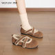 Xiyu Maomao Shoes for Women 2025 Autumn and Winter New Baotou Light Mouth Single Shoes Birken Snow Shoes Soft Sole One-Strip Flat Sole