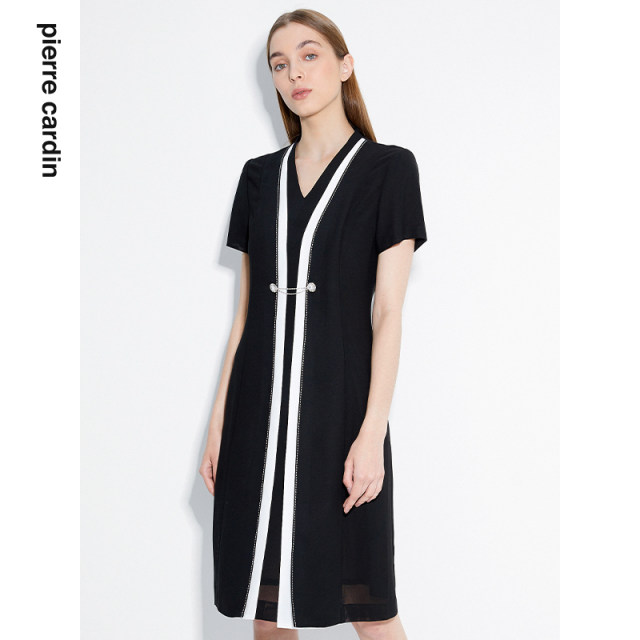 Summer OL style professional commuting short-sleeved dress