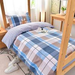 Student dormitory six-piece set of cotton sheets and quilt covers pure cotton bed covers three-piece set of dormitory bedding quilt set