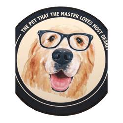 Round carpet custom logo computer chair mat bedroom living room coffee table non-slip washable pet home hanging blue