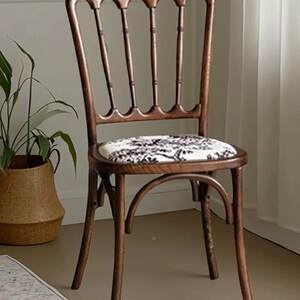 
American country solid wood dining French retro chair L27 Jiazi chair table and chairs leisure dining back chair restaurant medieval