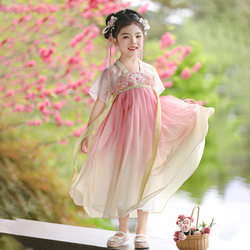 Hanfu Girls' Dress 2026 New Style Children's Traditional Chinese Costume Dress Little Girl's Ancient Style Super Fairy Princess Dress