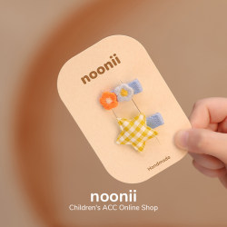 Plaid Star Baby Hair Clip, Fully Covered Fabric Hair Clip, Baby Hair Accessory, Cute Hair Clip for Children, Girls' Hair Accessory