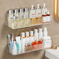 No-Drill Wall-Mounted Bathroom Shelf for Toilet, Restroom, Washbasin, Wall-Mounted Cosmetics Storage Rack