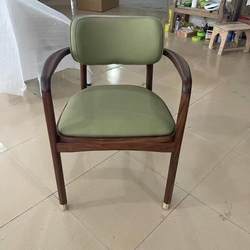 New Chinese style solid wood dining table and chairs, cafe backrest, soft-packed dining chair, box conference chair, study room, second-hand backrest chair