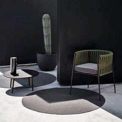 Outdoor rattan table and chair DC-09040 chair Hugh PE rattan restaurant terrace balcony outdoor garden coffee lounge rattan