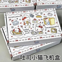 Toast Kitten Series Airplane Boxes, High-Value Card Packaging, Exquisite Packaging Storage Boxes, Corrugated Shipping Boxes